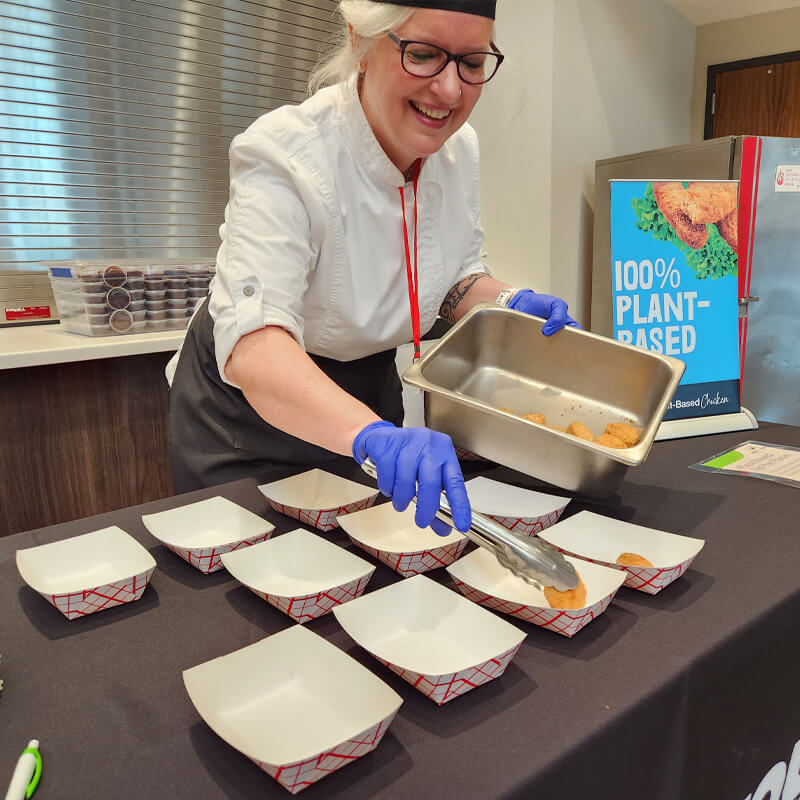 Plant powered pop up serving nuggets